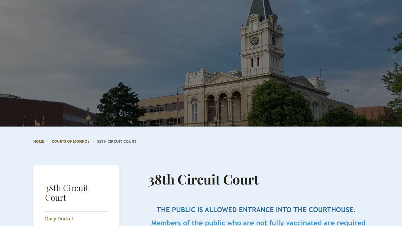 38th Circuit Court - Monroe County, Michigan